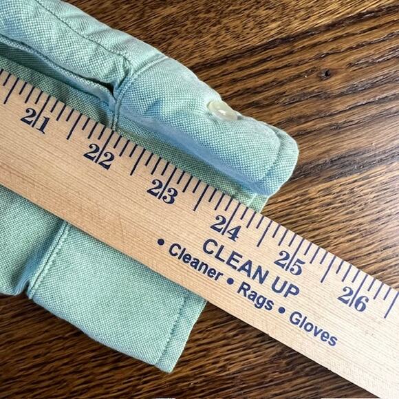 Polo Ralph Lauren Green Oxford Button Down Shirt Mens L Classic Fit Flesh Pony - Picture 4 of 7